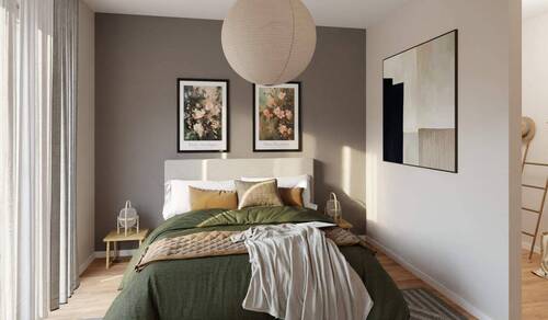 Helles und komfortables Schlafzimmer - 