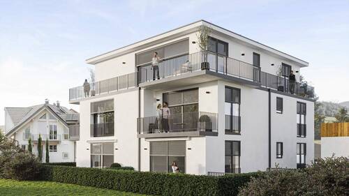 FACADE C3 R4 8K (2) - Glottertal, Exklusive 3-Zimmer-Neubauwohnung im Erdgeschoss mit Balkon und Aufzug