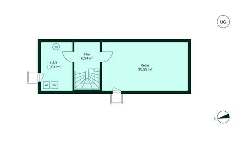 Zusätzlicher Stauraum im Untergeschoss - 