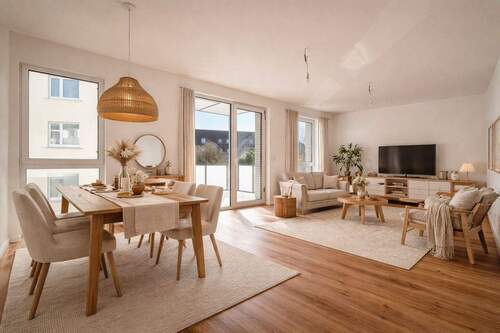 Visualisierung Wohnzimmer - 3 Zimmer Etagenwohnung zum Kaufen in Hameln