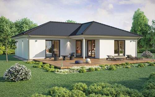 Ansicht_Bungalow_SH115WB_XXL_Var.B - Modern wohnen, stilvoll leben - barrierefreier Bungalow nach Maß