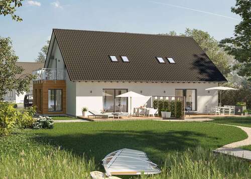 Hausansicht - Technik inklusive - Ihre Doppelhaushälfte in Naunhof