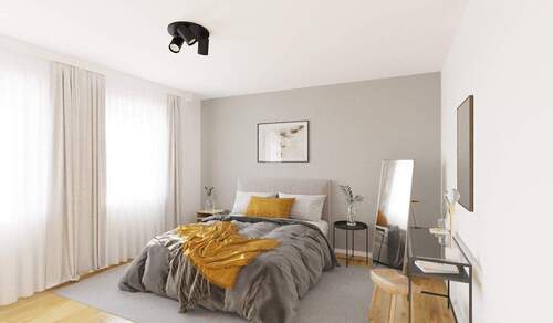 Helles und komfortables Schlafzimmer - 