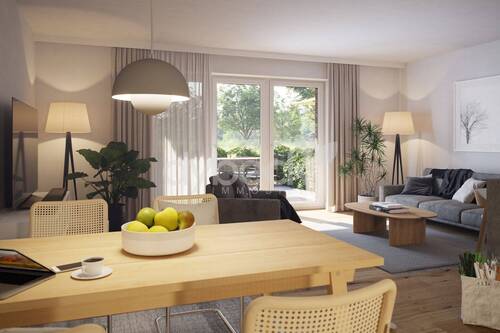 Visualisierung Wohnbereich - 2 Zimmer Etagenwohnung zur Miete in Lüneburg