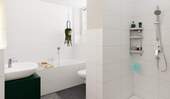 Dusche und Badewanne bieten puren Komfort - 