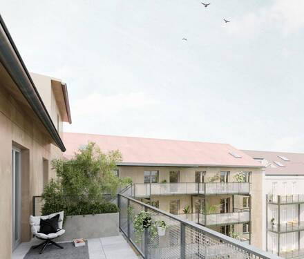 Balkon Typ 6 - Etagenwohnung mit 50,80 m&sup2; in Leipzig zum Kaufen