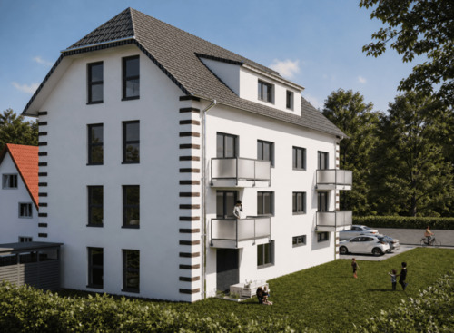 Gartenansicht - Klimafreundliche Neubauwohnung vor den Toren Hamburgs