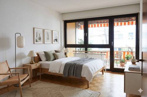 Schlafzimmer virtuell möbliert - 