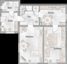 Grundriss Wohnung I EG - 