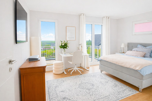 Helles Schlafzimmer im OG mit modernem Design - 