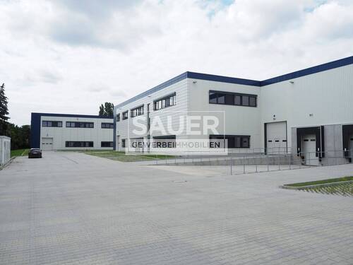 Gebäudeansicht - 1.475 m² Neubauhalle mit Rampe, zzgl. 160 m² Büro nahe Altstadt Spandau *2273*