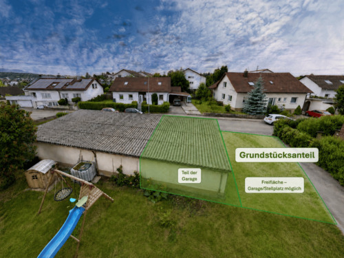 Garage und Grundstücksanteil - 