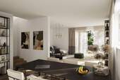 Innenvisualisierung_Wohnbereich - AIGNER - Familientraum am Ammersee-Neubau Doppelhaushälften mit viel Platz für die ganze Familie