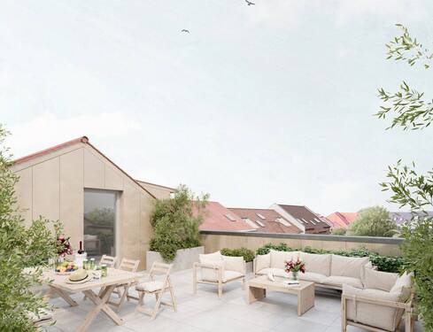 Dachterrasse - Großzügige 2 Zimmer-Wohnung * KFW 40 und QNG