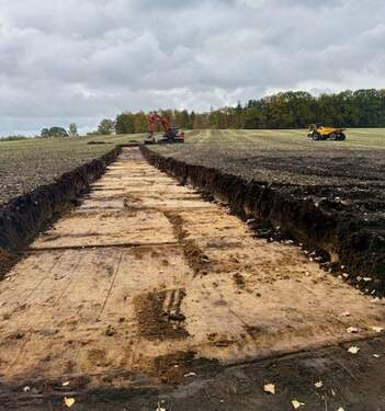 Beginn der Erschließung - Grundstück in Bispingen