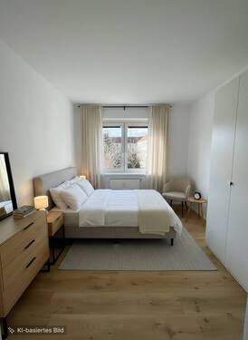 SchlafzimmerMöblierungsvorschlag - 2 Zimmer Etagenwohnung zum Kaufen in Erfurt