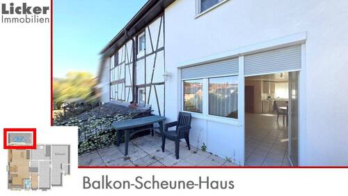 Balkon-Scheune-Haus - 4 Zimmer Etagenwohnung zum Kaufen in Auenwald