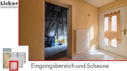 Eingangsbereich-und-Scheune - 4 Zimmer Etagenwohnung in Auenwald
