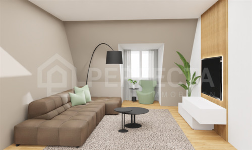 Wohnzimmer - 3 Zimmer Etagenwohnung zum Kaufen in Nürnberg