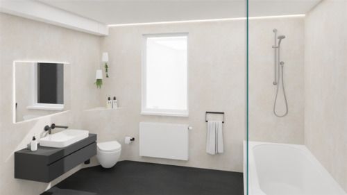 Bad - Erstbezug nach Sanierung - moderne Wohnung im EG mit Garten in ruhiger, grüner Lage!