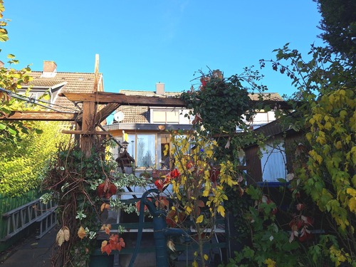 Blick auf den Wintergarten - 3 Zimmer Doppelhaushälfte zum Kaufen in Kappeln