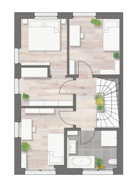 Obergeschoss - Doppelhaushälfte mit 112,30 m&sup2; in Coswig zur Miete