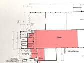 Grundriss rot markiert - 
