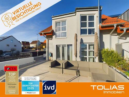 Titelbild - Modernes und energieeffizientes Reihenendhaus mit Doppelgarage & Traumterrasse - sofort bezugsfrei