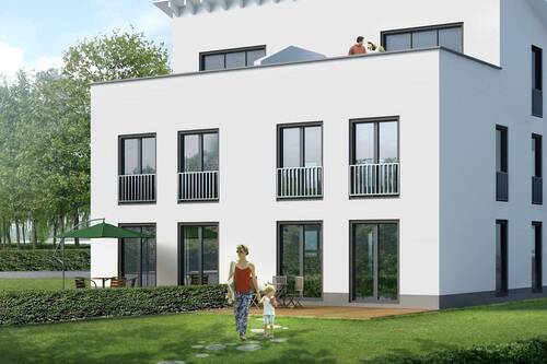 Neubau DHH - DHH in Wiesbaden – mit Dachterrasse und Garten
