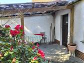 Überdachter Eingangsbereich. - 2 Zimmer Ferienhaus in Gersfeld