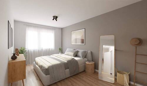 Ein gemütliches Schlafzimmer - Terrassenwohnung mit 86,90 m&sup2; in Düsseldorf zum Kaufen