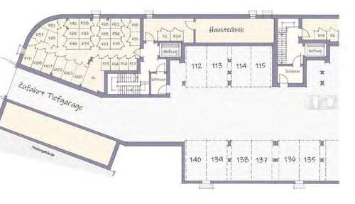 Untergeschoss Tiefgarage - 