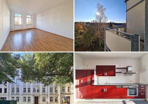 Teaser - Großzügige 2-Zimmer-Wohnung mit Balkon und moderner Einbauküche