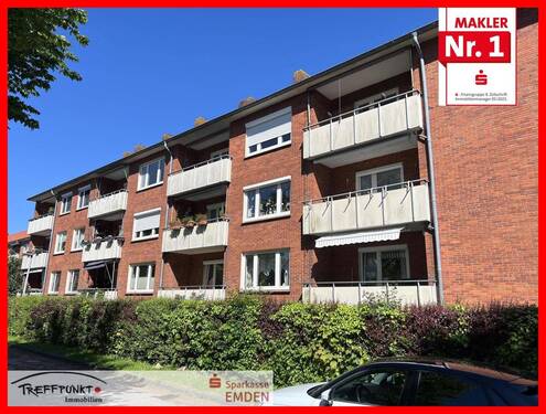 Außenansicht hinten - Gemütliche 3-Zimmer-Wohnung mit Balkon