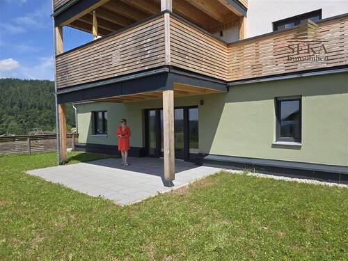 Terrasse mit Garten - 2 Zimmer Terrassenwohnung zum Kaufen in Bodenmais
