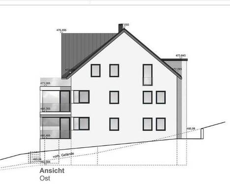 Bauzeichnungen , seitlich, 22 - 2 Zimmer Mehrfamilienhaus, Wohnhaus in Winterberg