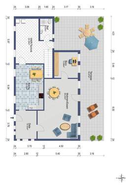 Erdgeschoss (Darstellung und Maßangaben sind ohne Gewähr) - 