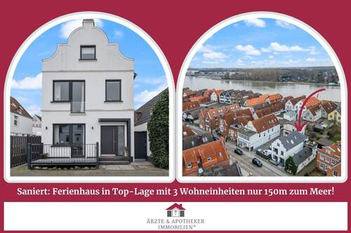 Ärzte & Apotheker Immobilien - Saniert: Ferienhaus in Top-Lage mit 3 Wohneinheiten nur 150m zum Meer!