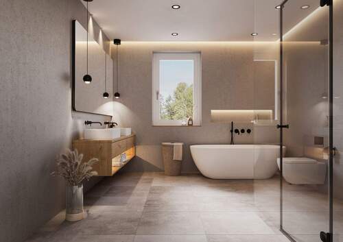 Badezimmer - Neubau Townhouse mit Südausrichtung - Modernes Stadthaus in bester Lage!
