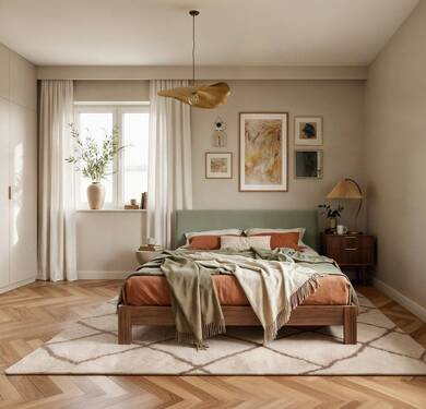 Visualisierung Schlafzimmer - 2 Zimmer Etagenwohnung zum Kaufen in Berlin