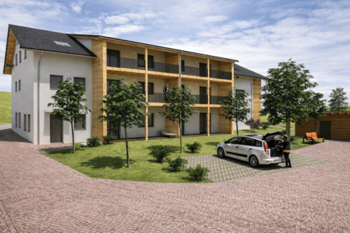 Ansicht Südwest - 2 Zimmer Etagenwohnung zum Kaufen in Bad Birnbach