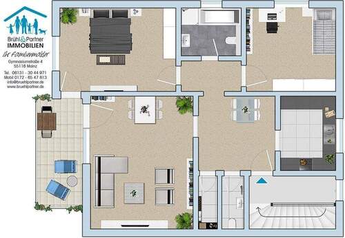 geniale Aufteilung - 