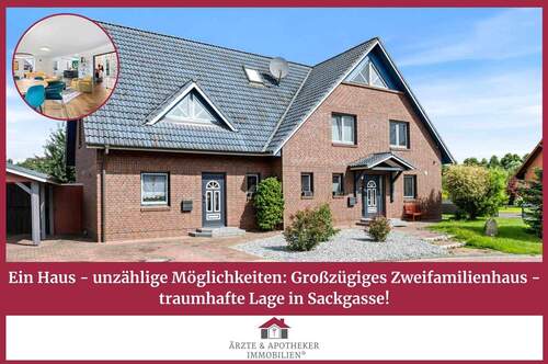 Ärzte & Apotheker Immobilien - Ein Haus - unzählige Möglichkeiten: Großzügiges Zweifamilienhaus - traumhafte Lage in Sackgasse!