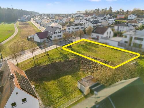 Nordwest Ansicht - Grundstück in Kösching