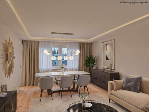 Wohnzimmer möbliert - 