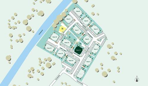 Lageplan des Neubauprojektes Quartier am alten Schlosspark 3 - 