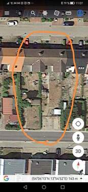 Grundstück von oben - 6 Zimmer Reihenmittelhaus in Zinnowitz