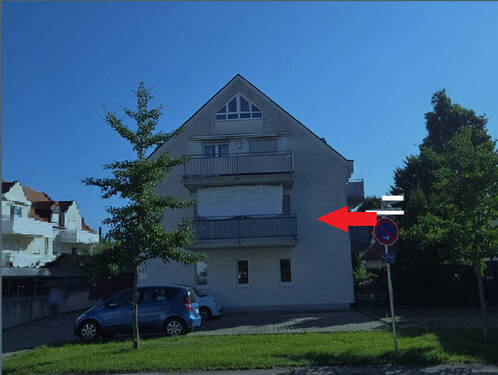 Vorderansicht_bearbeitet - Helle 3-Zimmer-Wohnung mit zwei Balkonen und Tiefgaragenstellplatz in zentraler Lage von Eching