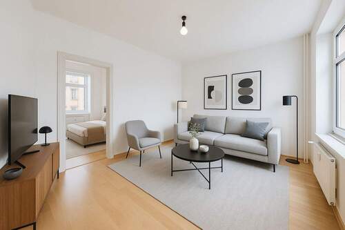 Wohn-/Essbereich Visualisierung - 2 Zimmer Etagenwohnung zum Kaufen in Frankfurt am Main