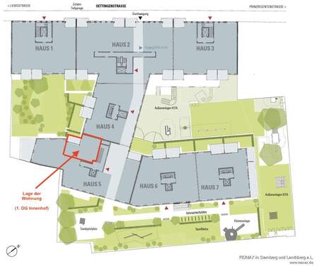 Lage der Wohnung in der Wohnanlage - 